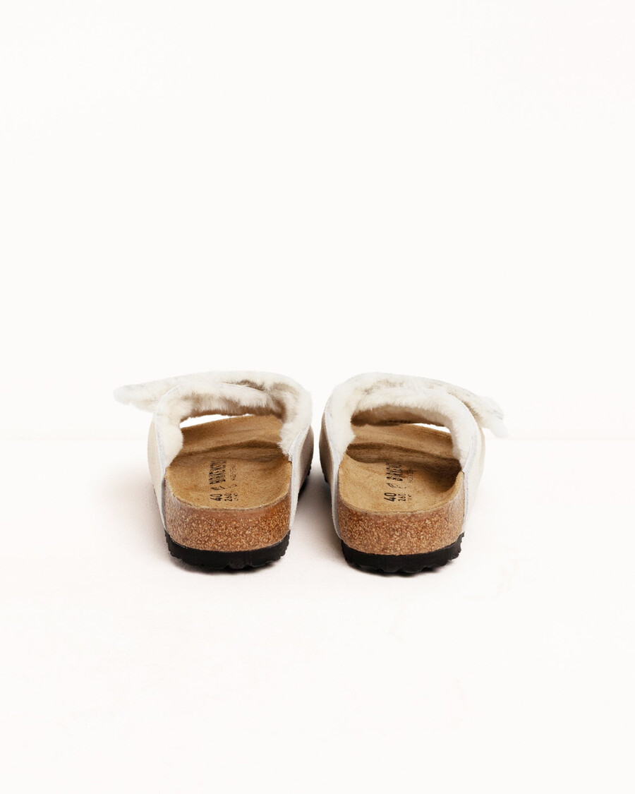 stüssy birkenstock solana shearling pantolette