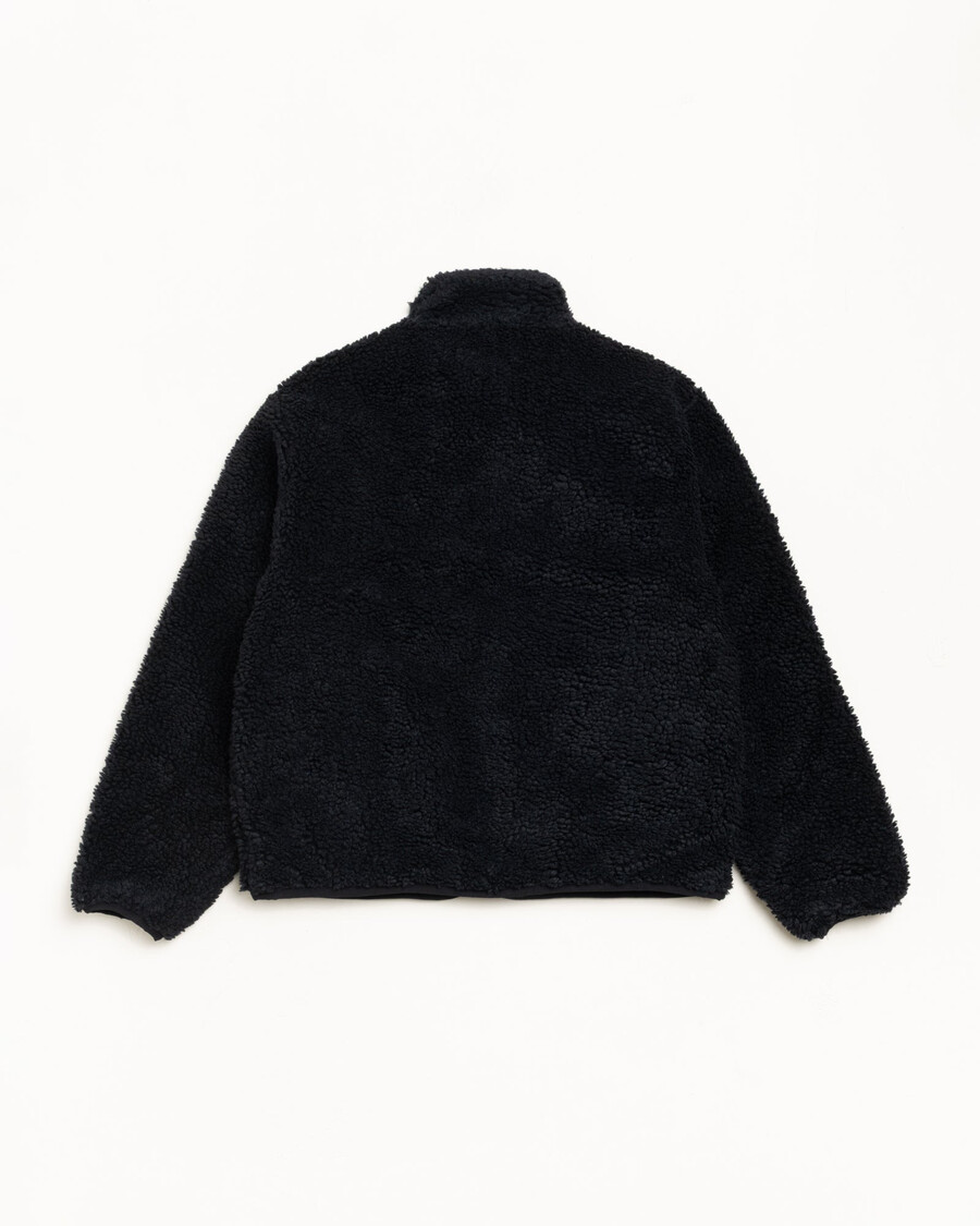 wende-sherpa-jacke in schwarz