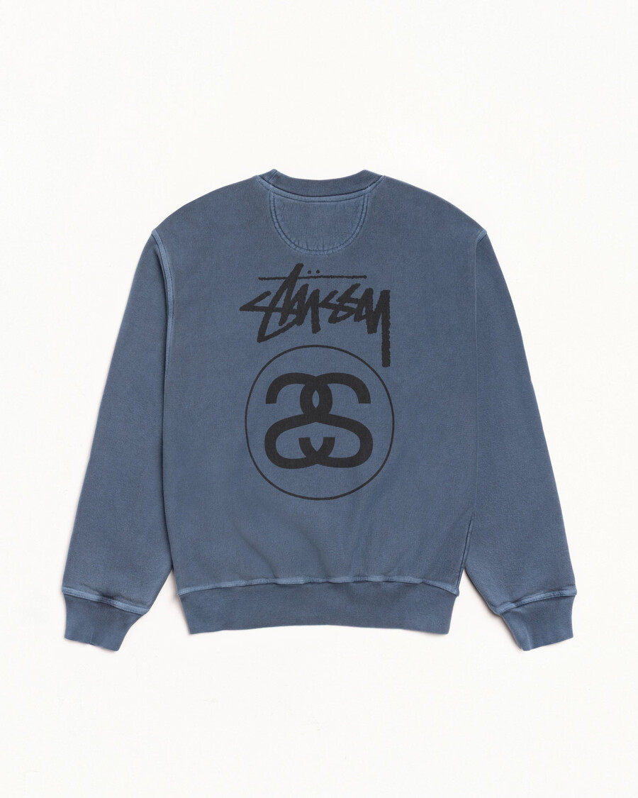 stock link crew pigment dyed