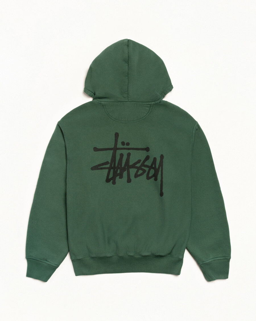 basic stüssy hoodie pigmentgefärbt