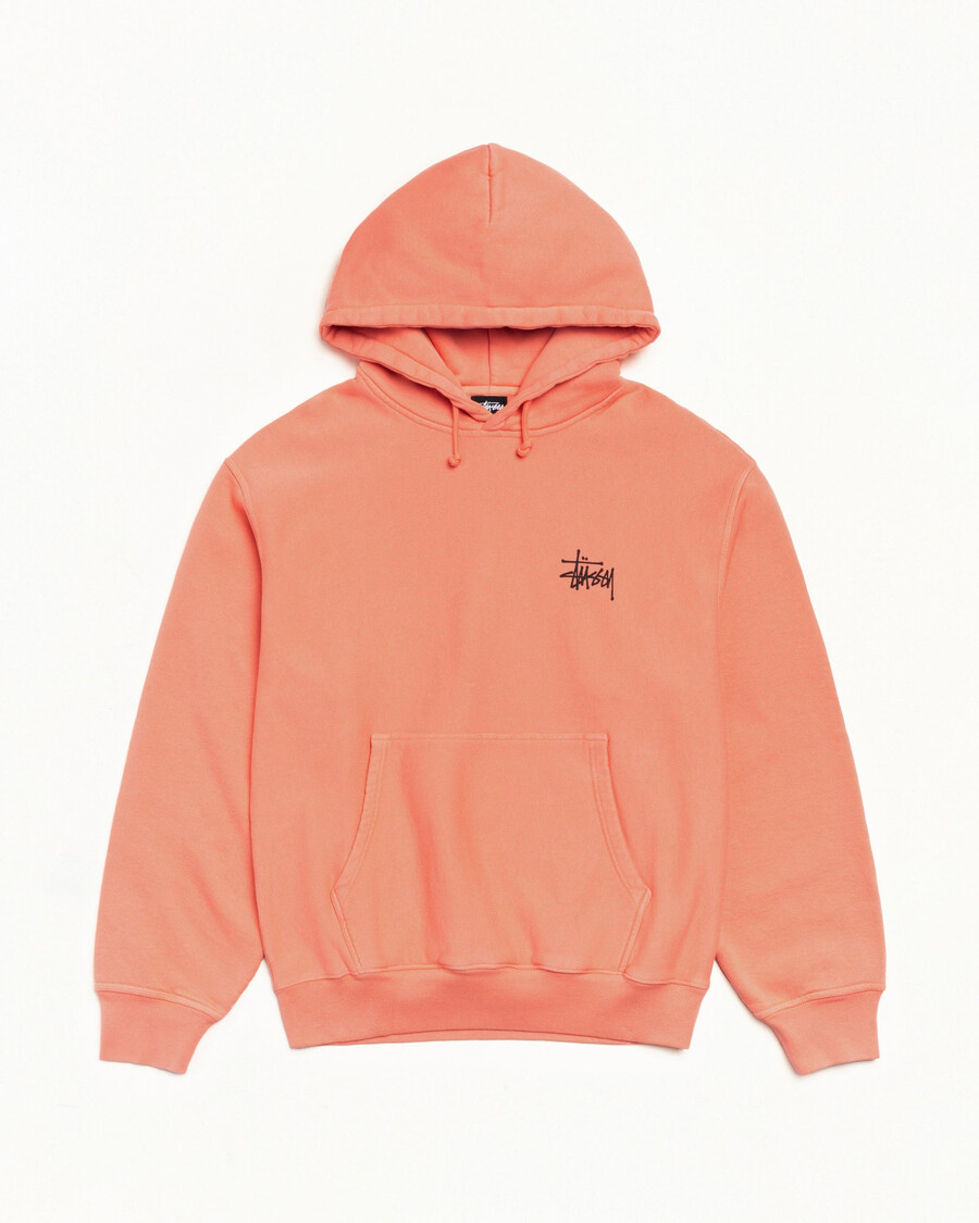 basic stüssy hoodie pigmentgefärbt