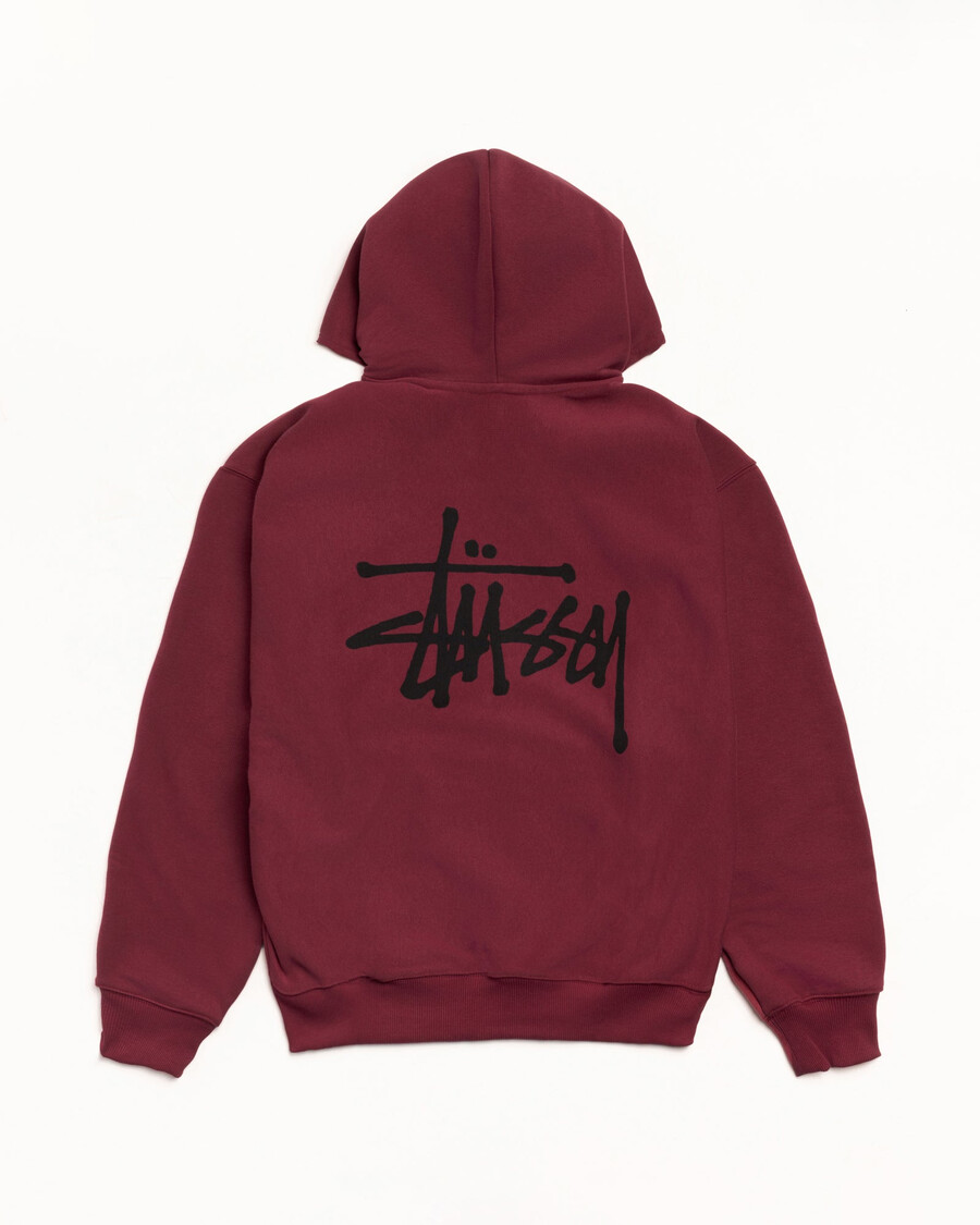 stüssy basic zip hoodie