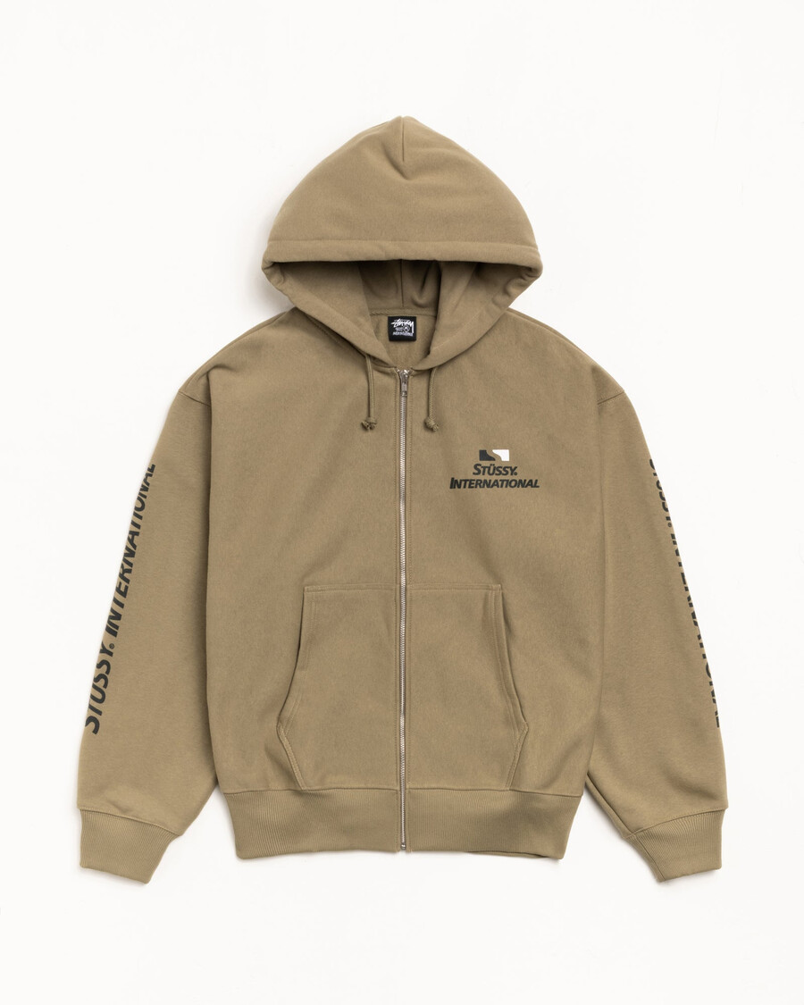 stüssy international zip hoodie
