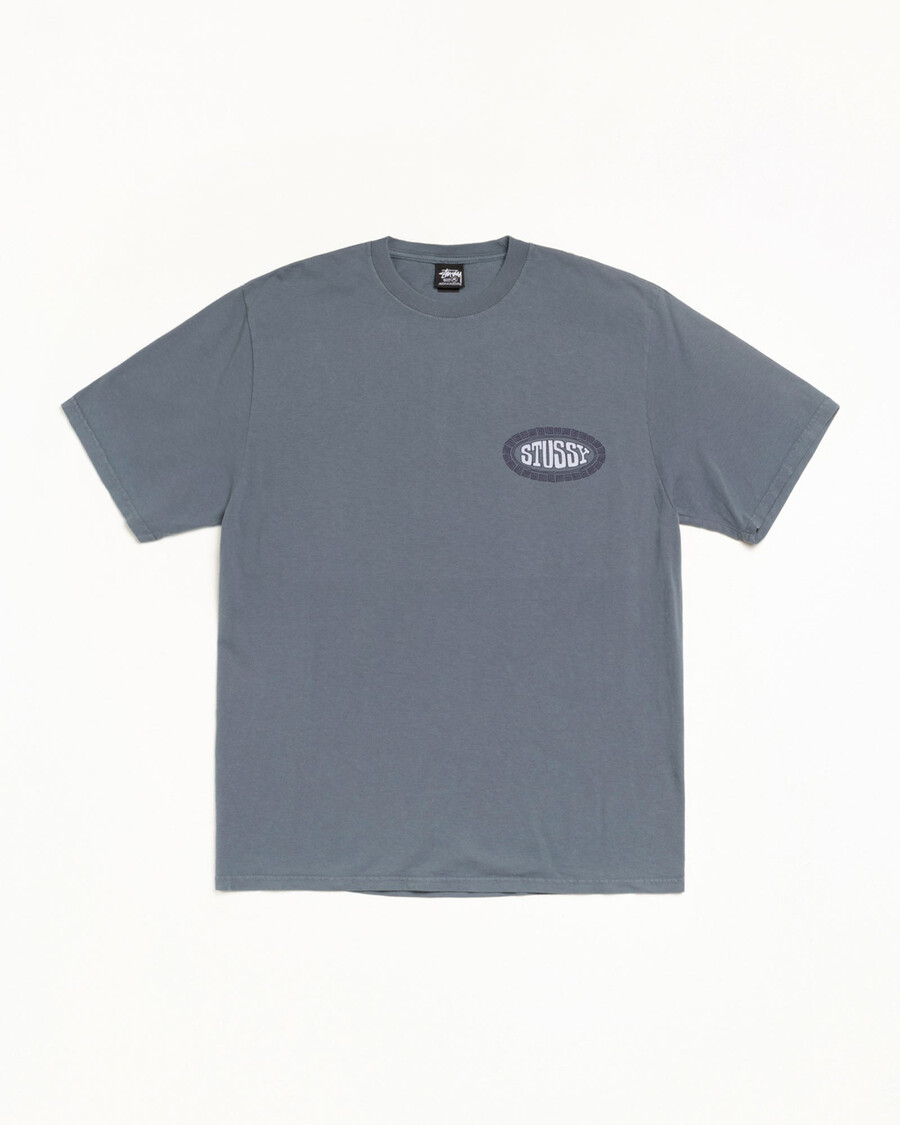 fliese oval tee pigment gefärbt