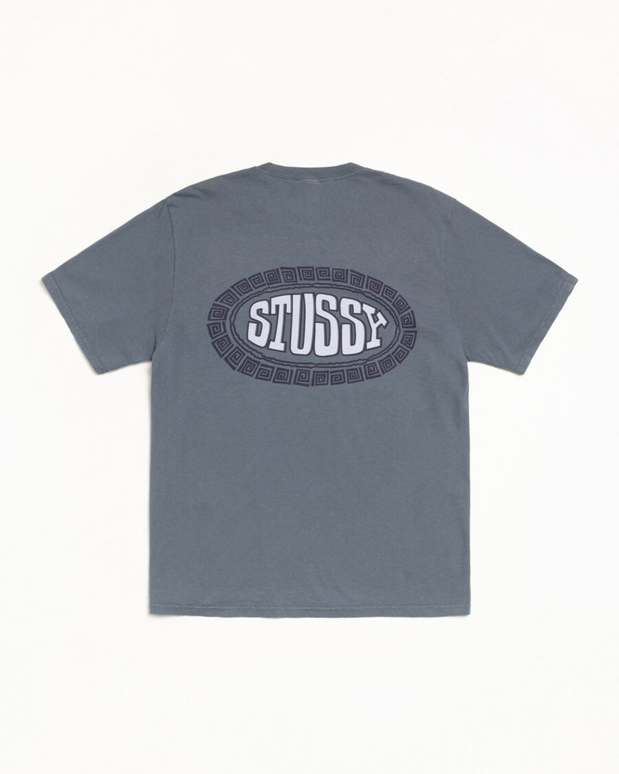 fliese oval tee pigment gefärbt